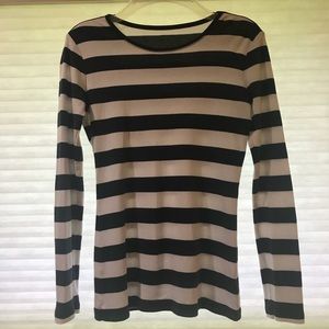 GAP  Supersoft Navy and White Stripe Top